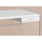 Homeroots 30 in. Glossy White Particle Board & Clear Tempered Glass Computer Desk 333411 - alternate 2